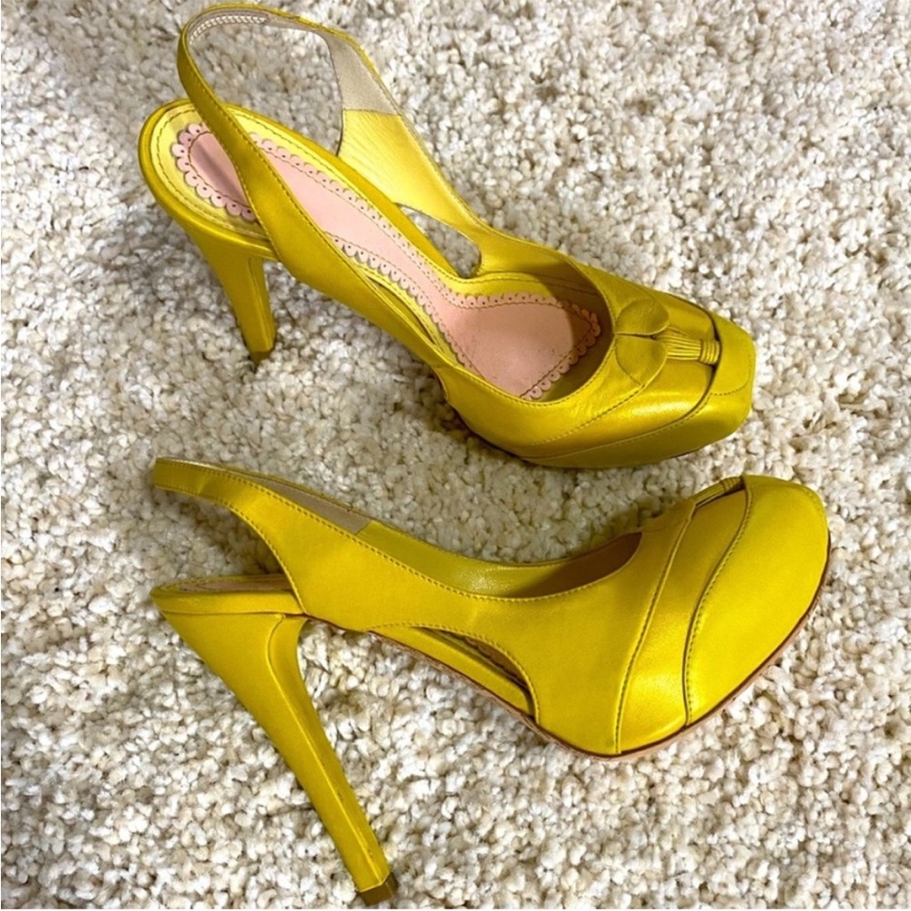 John Galliano platform high heels with tassels